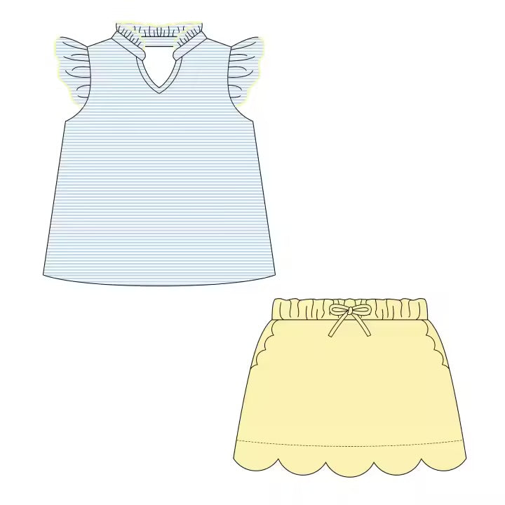 Yellow and Blue Stripe