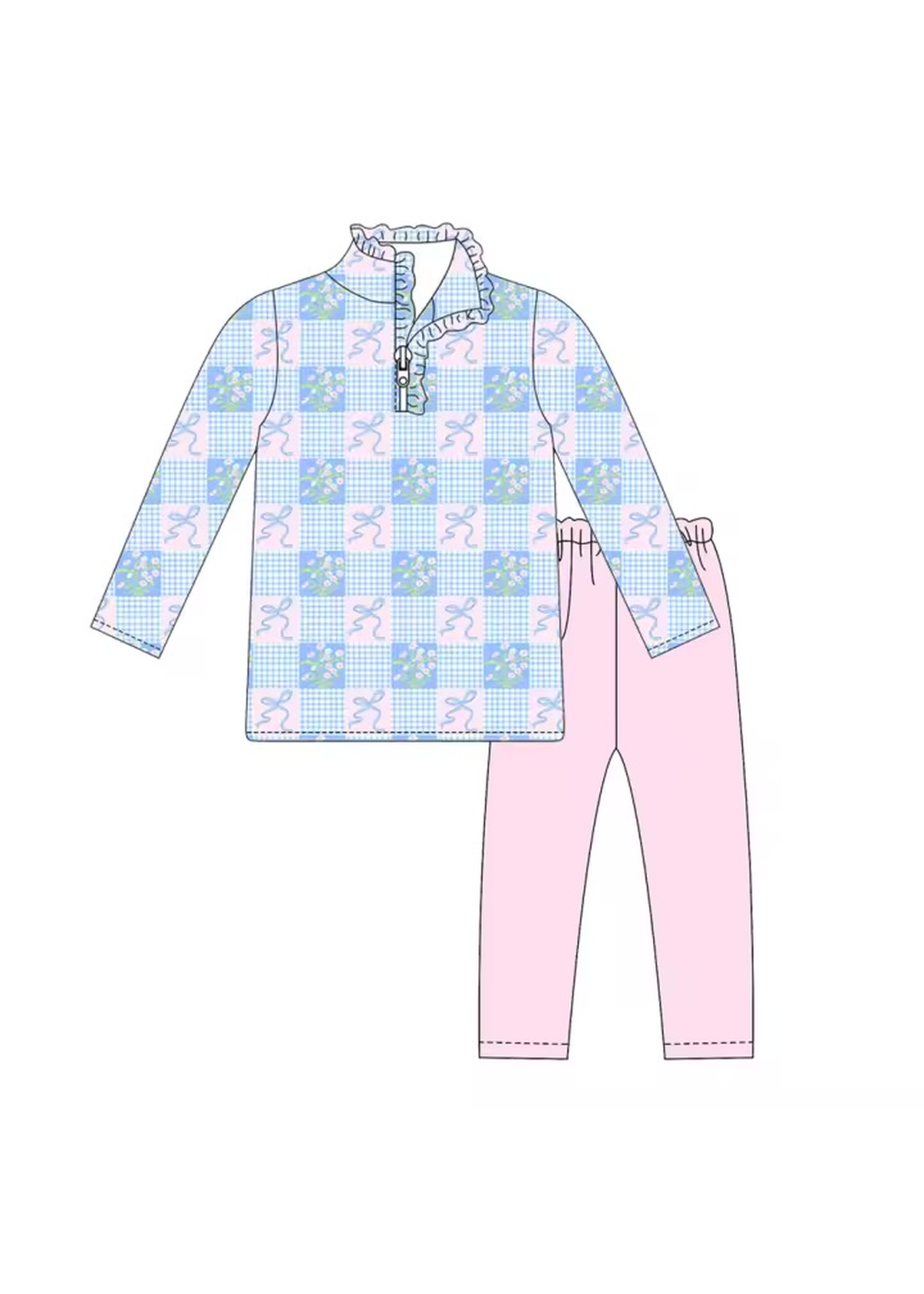 BLUEBELL GINGHAM LEGGING SET